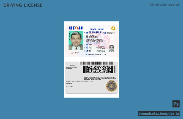 USA Utah Führerschein Beispielvorschau 2021-heute